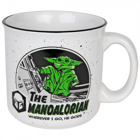 Star Wars The Mandalorian Wherever I Go He Goes Jumbo 20oz Ceramic Mug